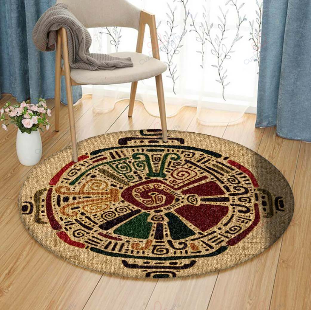 Hunab Ku Mayan Round Carpet Floor Rug Living Room Bedroom Decor Round Area Rug Carpet Hunab Ku Mayan Round Carpet Floor Rug Living Room Bedroom Decor Round Area Rug Carpet