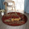 Hunting Deer Round Carpet Floor Rug Living Room Bedroom Decor Round Area Rug Carpet