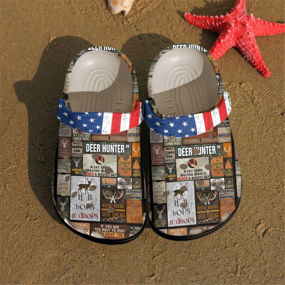 Hunting Personalized Clog Custom Crocs Comfortablefashion Style Comfortable For Women Men Kid Print 3D American Hunter Hunting Personalized Clog Custom Crocs Comfortablefashion Style Comfortable For Women Men Kid Print 3D American Hunter