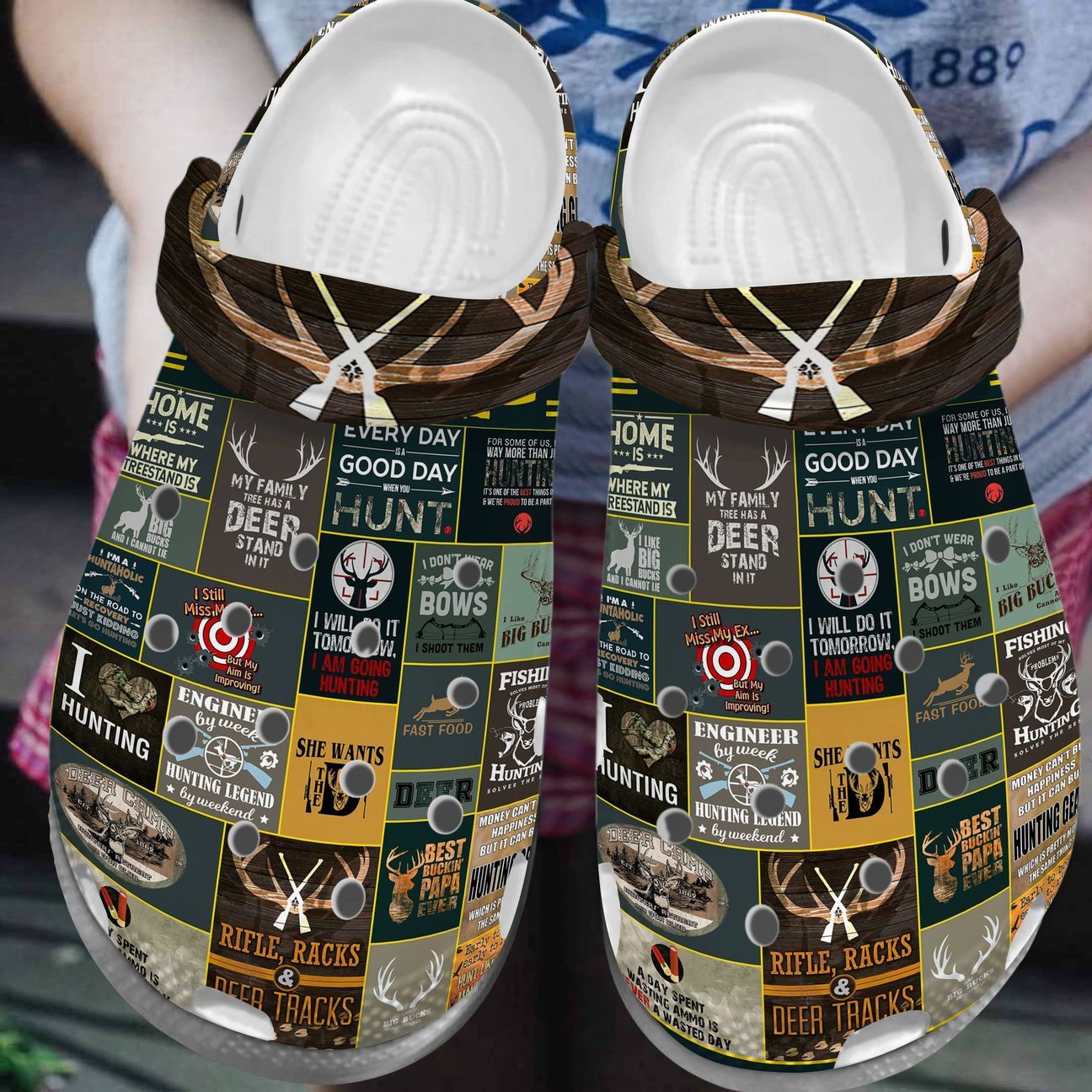 Hunting Personalized Clog Custom Crocs Comfortablefashion Style Comfortable For Women Men Kid Print 3D Deer Camp Hunting Personalized Clog Custom Crocs Comfortablefashion Style Comfortable For Women Men Kid Print 3D Deer Camp