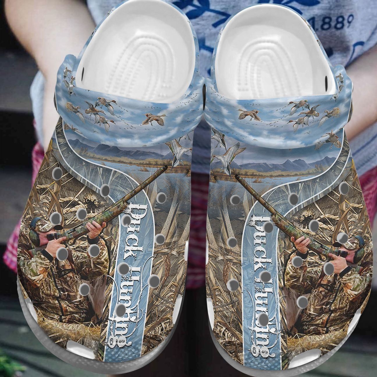 Hunting Personalized Clog Custom Crocs Comfortablefashion Style Comfortable For Women Men Kid Print 3D Duck Hunting Hunting Personalized Clog Custom Crocs Comfortablefashion Style Comfortable For Women Men Kid Print 3D Duck Hunting