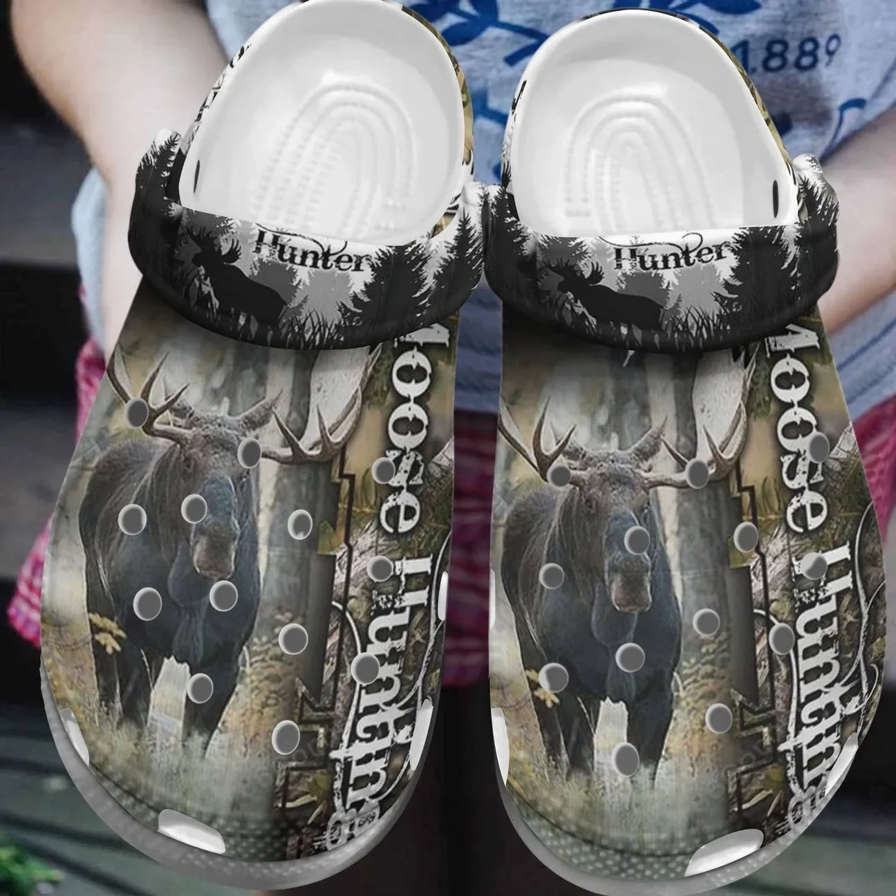 Hunting Personalized Clog Custom Crocs Comfortablefashion Style Comfortable For Women Men Kid Print 3D Moose Hunting Hunting Personalized Clog Custom Crocs Comfortablefashion Style Comfortable For Women Men Kid Print 3D Moose Hunting