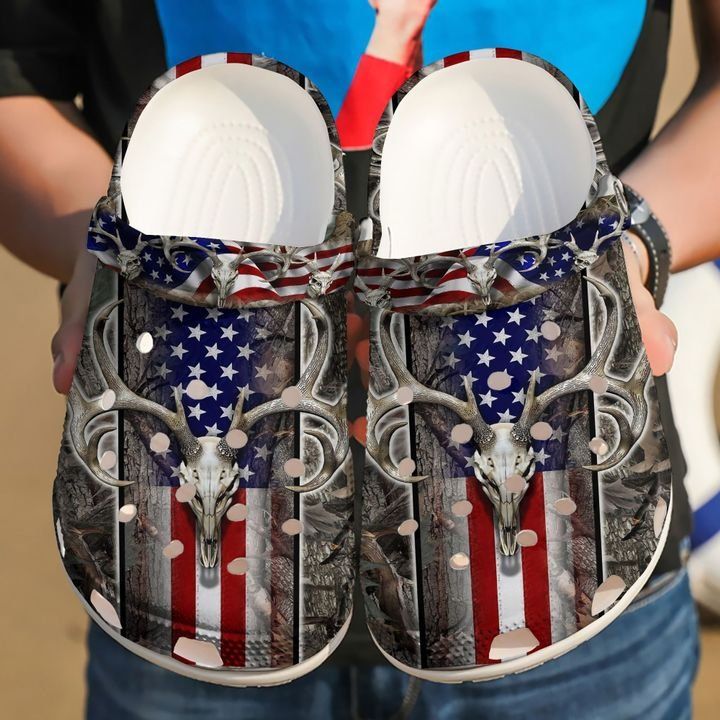 Hunting Wood Deer Skull Sku 1476 Crocs Crocband Clog Comfortable For Mens Womens Classic Clog Water Shoes Hunting Wood Deer Skull Sku 1476 Crocs Crocband Clog Comfortable For Mens Womens Classic Clog Water Shoes