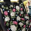 Hydrangea And Blue Butterflies On Black Design Car Back Seat Cover Dog Car Seat Covers - 521f76d7abb4