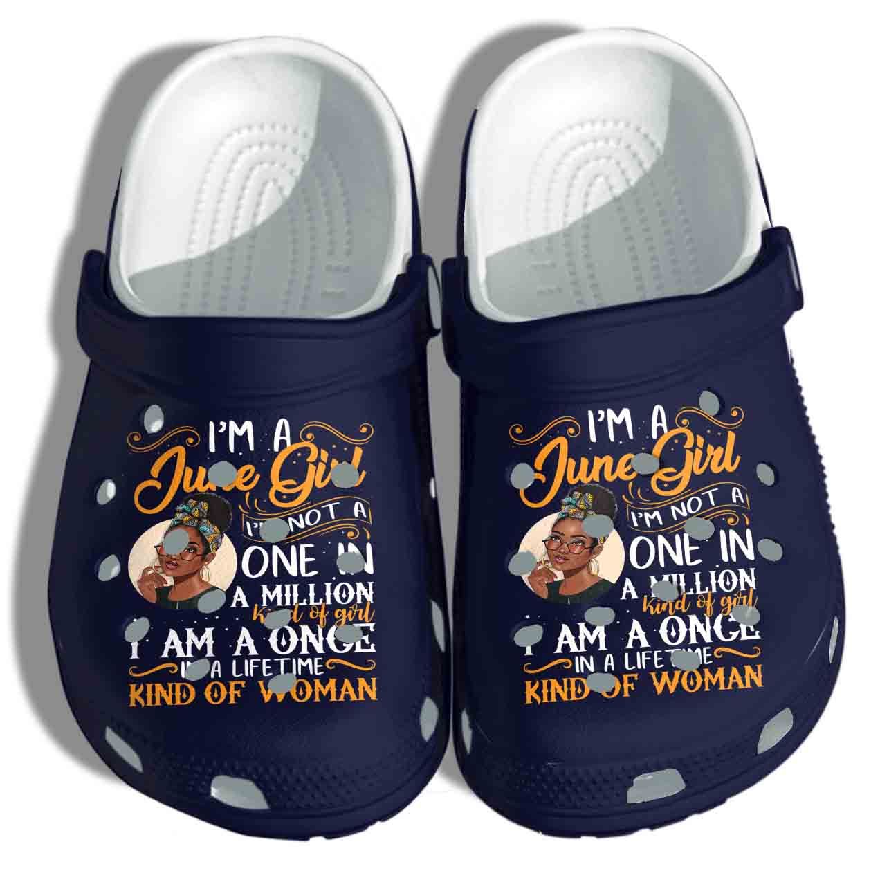 I Am A June Girl Crocs Clog Shoes For Black Girl – Black Women Gemini Clog Birthday Gift For Woman Girl I Am A June Girl Crocs Clog Shoes For Black Girl – Black Women Gemini Clog Birthday Gift For Woman Girl