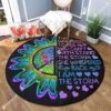 I Am The Storm Sunflower Round Carpet Floor Rug Living Room Bedroom Decor Round Area Rug Carpet