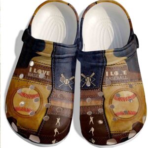 I Love Baseball Shoes Crocs Clog For Batter-Funny Baseball Shoes Crocbland Clog For Men Women