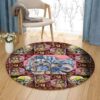 I Love Dog Round Carpet Floor Rug Living Room Bedroom Decor Round Area Rug Carpet
