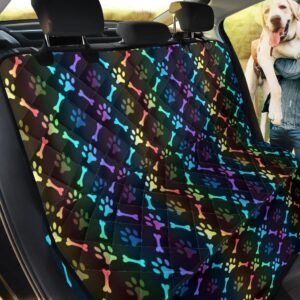 I Love Dog Paw Rainbow Car Back Seat Cover Dog Car Seat Covers - 599a782ca730