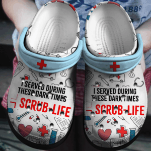 I Served During These Dark Times Crocs Clog Shoes – Nurse Life Crocbland Clog Birthday Gift For Man Woman Boy Girl