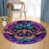 Ice Butterfly Round Carpet Floor Rug Living Room Bedroom Decor Round Area Rug Carpet