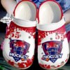 Ice Hockey Lover Club Red Personalize Clog Custom Crocs Clog Number On Sandal Fashion Style Comfortable For Women Men Kid