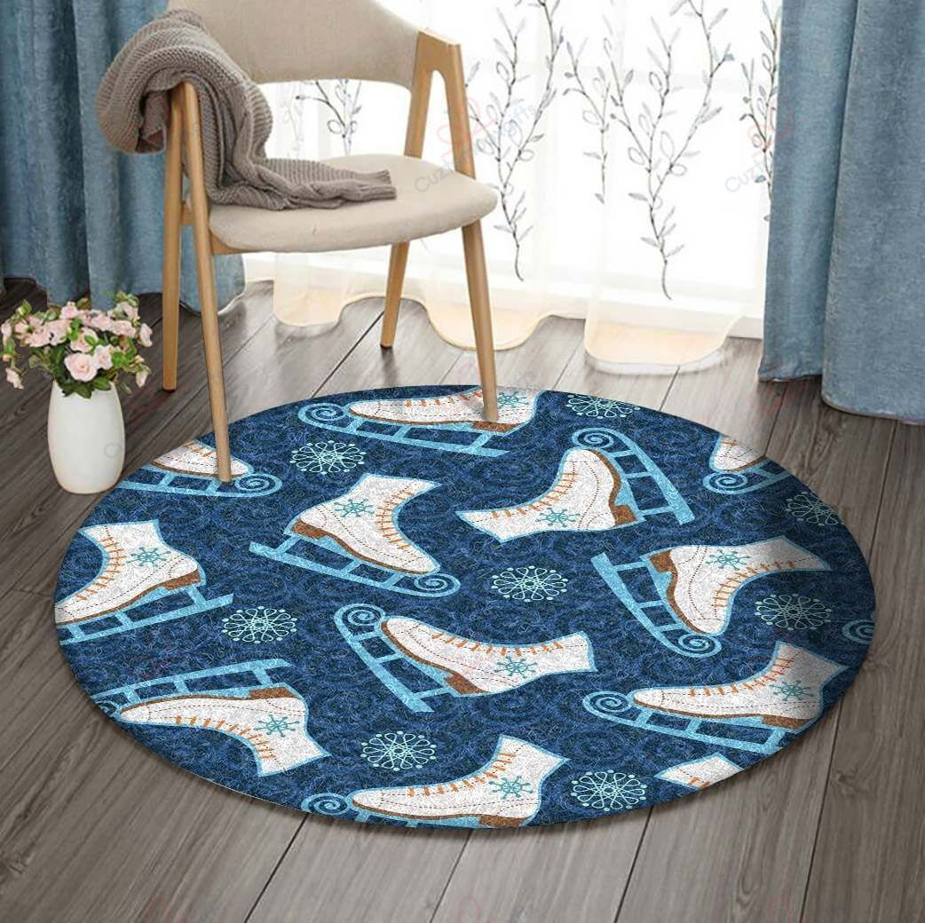 Ice Skating Round Carpet Floor Rug Living Room Bedroom Decor Round Area Rug Carpet Ice Skating Round Carpet Floor Rug Living Room Bedroom Decor Round Area Rug Carpet