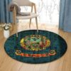 Idaho State Flag Round Carpet Floor Rug Living Room Bedroom Decor Round Area Rug Carpet