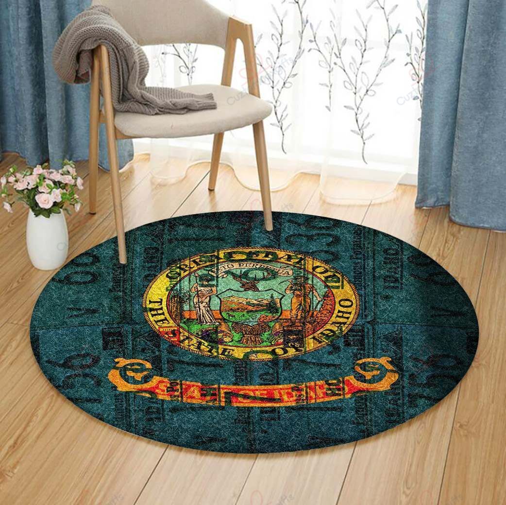 Idaho State Flag Round Carpet Floor Rug Living Room Bedroom Decor Round Area Rug Carpet Idaho State Flag Round Carpet Floor Rug Living Room Bedroom Decor Round Area Rug Carpet
