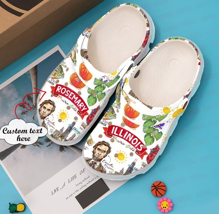 Illinois Personalized State Proud Sku 1500 Crocs Crocband Clog Comfortable For Mens Womens Classic Clog Water Shoes Illinois Personalized State Proud Sku 1500 Crocs Crocband Clog Comfortable For Mens Womens Classic Clog Water Shoes