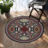 Indigenous Tribes Ethnic Native American Round Carpet Floor Rug Living Room Bedroom Decor Round Area Rug Carpet