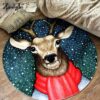 Innocent Deer Round Carpet Floor Rug Living Room Bedroom Decor Round Area Rug Carpet