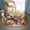 Instrument Round Carpet Floor Rug Living Room Bedroom Decor Round Area Rug Carpet