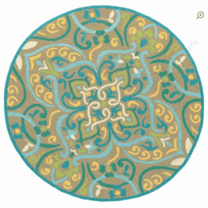 Intricate Calm Round Carpet Floor Rug Living Room Bedroom Decor Round Area Rug Carpet