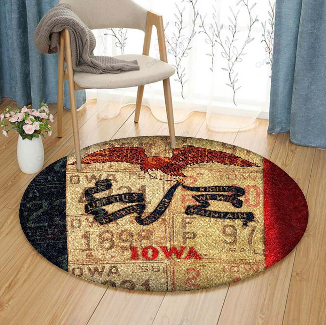 Iowa State Round Carpet Floor Rug Living Room Bedroom Decor Round Area Rug Carpet Iowa State Round Carpet Floor Rug Living Room Bedroom Decor Round Area Rug Carpet