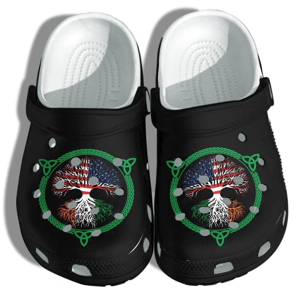 Irish American Flag Tree Of Life Shoes Crocs Clog – St Patricks Day Merch Crocs Clog Shoes Gifts For Woman Men Irish American Flag Tree Of Life Shoes Crocs Clog – St Patricks Day Merch Crocs Clog Shoes Gifts For Woman Men