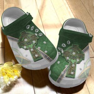 Irish Crocs Clog Classic Clog Whitesole Proud Irishman Shoes