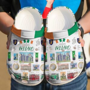 Irish Ireland Postcard Sku 1506 Crocs Crocband Clog Comfortable For Mens Womens Classic Clog Water Shoes