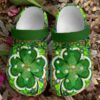 Irish Lucky 4-Leaf Clover Sku 1502 Crocs Clog Clog Shoes
