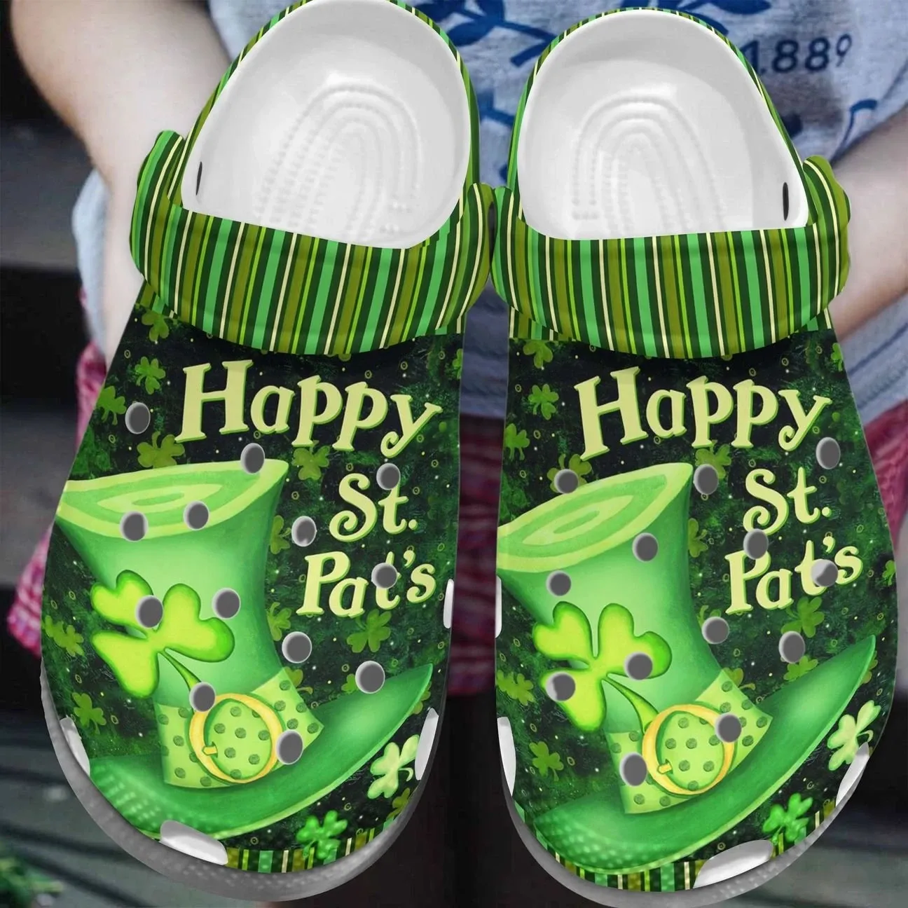 Irish Personalize Clog Custom Crocs Fashionstyle Comfortable For Women Men Kid Print 3D Happy St. Pat’S Irish Personalize Clog Custom Crocs Fashionstyle Comfortable For Women Men Kid Print 3D Happy St. Pat’S