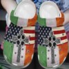 Irish Personalize Clog Custom Crocs Fashionstyle Comfortable For Women Men Kid Print 3D Irish Flag