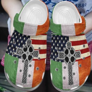 Irish Personalize Clog Custom Crocs Fashionstyle Comfortable For Women Men Kid Print 3D Irish Flag