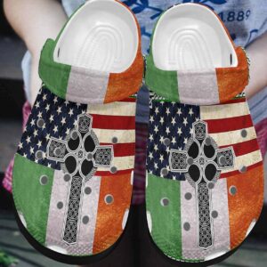 Irish Personalized Clog Custom Crocs Comfortablefashion Style Comfortable For Women Men Kid Print 3D Irish Flag