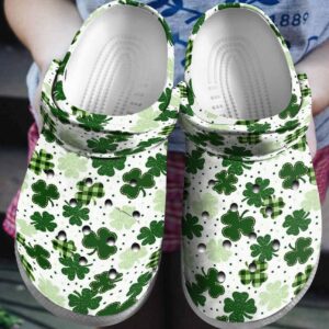 Irish Personalized Clog Custom Crocs Comfortablefashion Style Comfortable For Women Men Kid Print 3D Shamrock Quilting