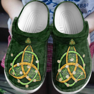 Irish Trinity Symbol Sku 1514 Crocs Clog Clog Shoes