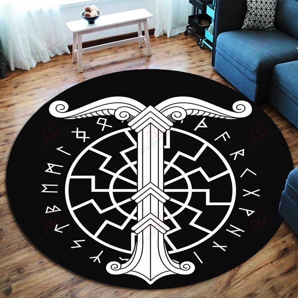 Irminsul Symbol 1 Round Carpet Floor Rug Living Room Bedroom Decor Round Area Rug Carpet Irminsul Symbol 1 Round Carpet Floor Rug Living Room Bedroom Decor Round Area Rug Carpet