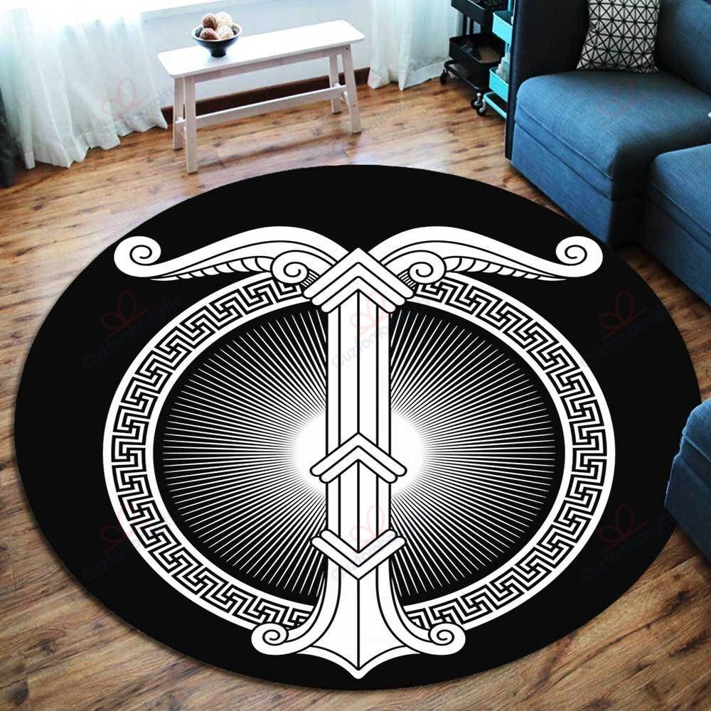 Irminsul Symbol 2 Round Carpet Floor Rug Living Room Bedroom Decor Round Area Rug Carpet Irminsul Symbol 2 Round Carpet Floor Rug Living Room Bedroom Decor Round Area Rug Carpet