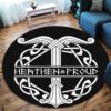 Irminsul Symbol Round Carpet Floor Rug Living Room Bedroom Decor Round Area Rug Carpet