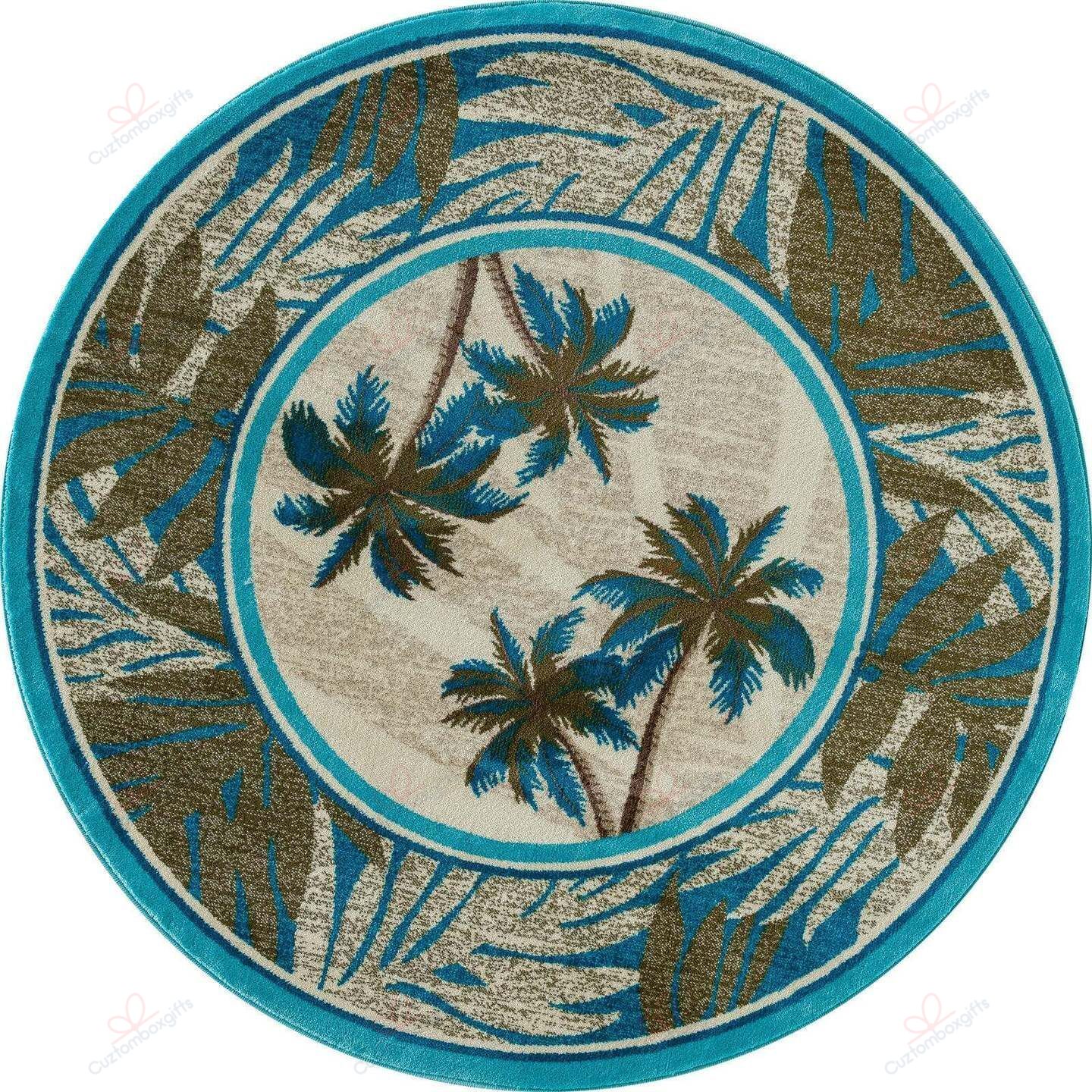Island Beach Palm Round Carpet Floor Rug Living Room Bedroom Decor Round Area Rug Carpet Island Beach Palm Round Carpet Floor Rug Living Room Bedroom Decor Round Area Rug Carpet