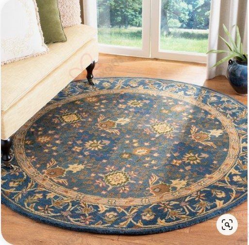 Ivory Floral Tufted Round Carpet Floor Rug Living Room Bedroom Decor Round Area Rug Carpet Ivory Floral Tufted Round Carpet Floor Rug Living Room Bedroom Decor Round Area Rug Carpet