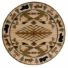 Ivory Green Southwest Lodge Round Carpet Floor Rug Living Room Bedroom Decor Round Area Rug Carpet