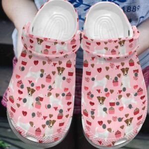 Jack Russell Crocs Clog Classic Clog Jack Russell Heart Shoes