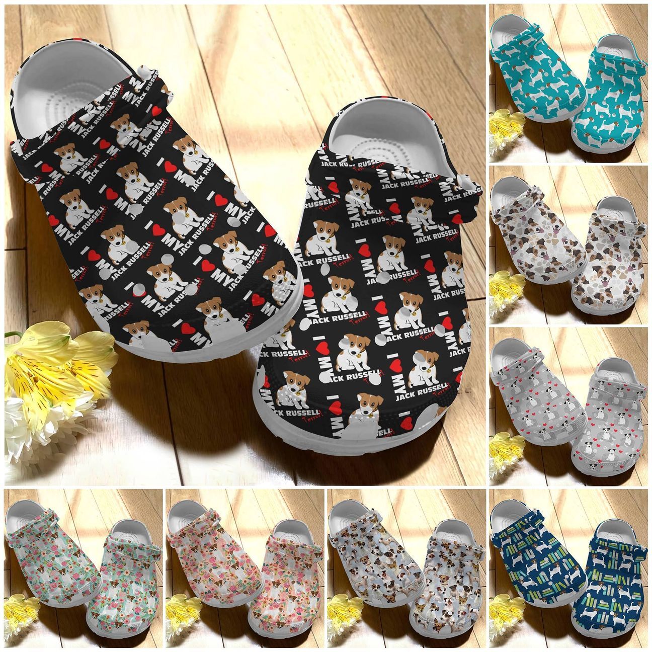 Jack Russell Personalize Clog Custom Crocs Fashionstyle Comfortable For Women Men Kid Print 3D Jack Russell Lover Jack Russell Personalize Clog Custom Crocs Fashionstyle Comfortable For Women Men Kid Print 3D Jack Russell Lover