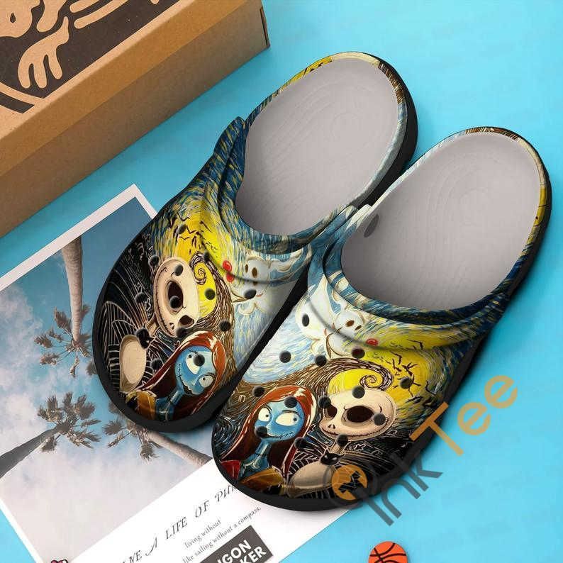 Jack Skellington And Sally The Nightmare Before Christmas Movie Vangogh Painting Crocs Clog Clog Shoes Jack Skellington And Sally The Nightmare Before Christmas Movie Vangogh Painting Crocs Clog Clog Shoes