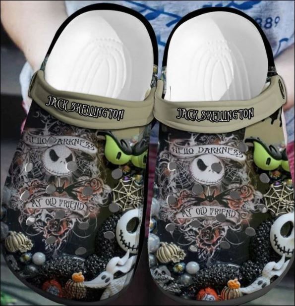 Jack Skellington Hello Darkness My Old Friend Crocs Clog Clog Shoes Jack Skellington Hello Darkness My Old Friend Crocs Clog Clog Shoes