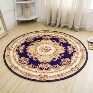 Jacquard Countryside Round Carpet Floor Rug Living Room Bedroom Decor Round Area Rug Carpet