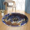 Jaguar Round Carpet Floor Rug Living Room Bedroom Decor Round Area Rug Carpet