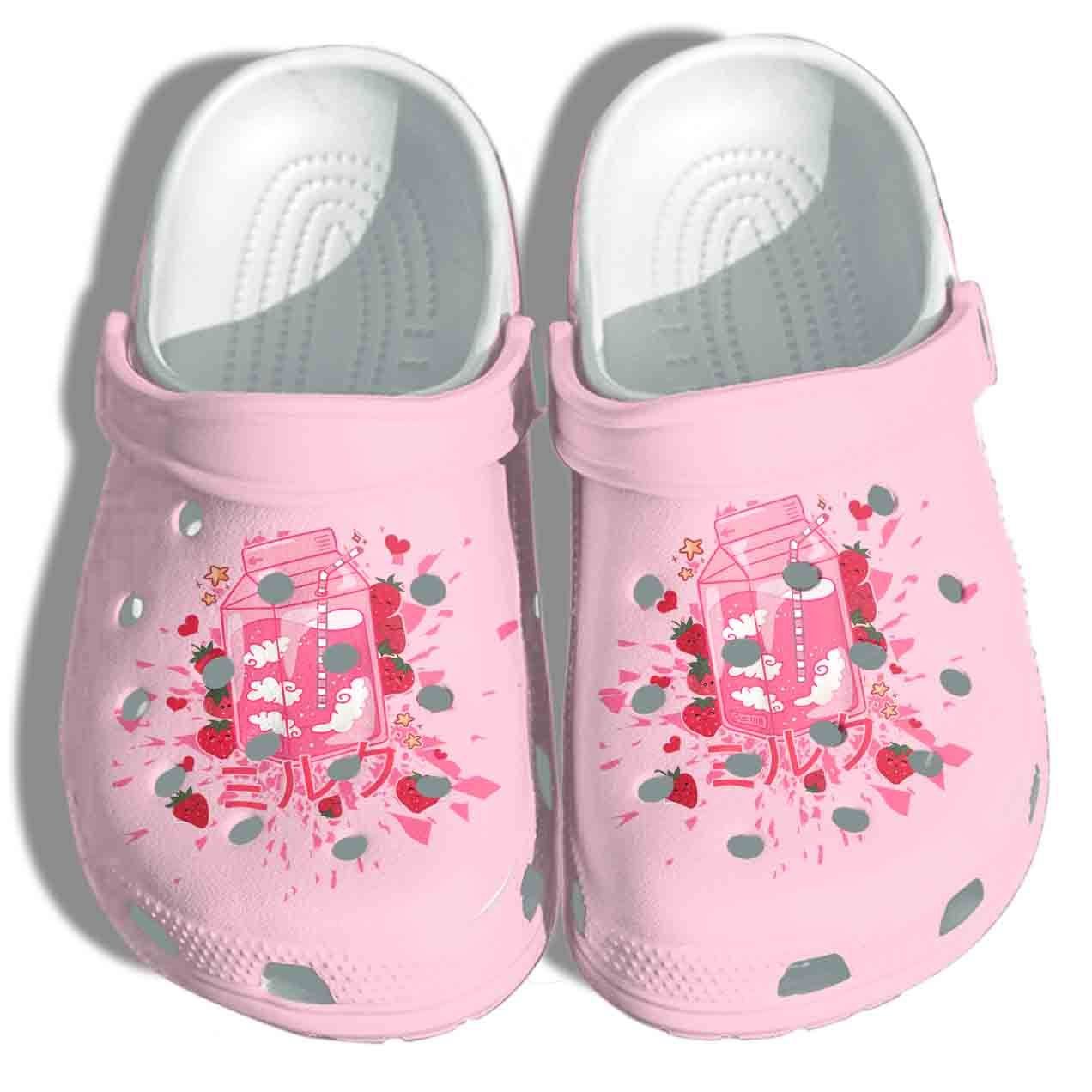 Japanese Pastel Shoes Crocs Clog – Kawaii Strawberry Milk Shake Clog Birthday Gift Girl Daughter Friend Japanese Pastel Shoes Crocs Clog – Kawaii Strawberry Milk Shake Clog Birthday Gift Girl Daughter Friend