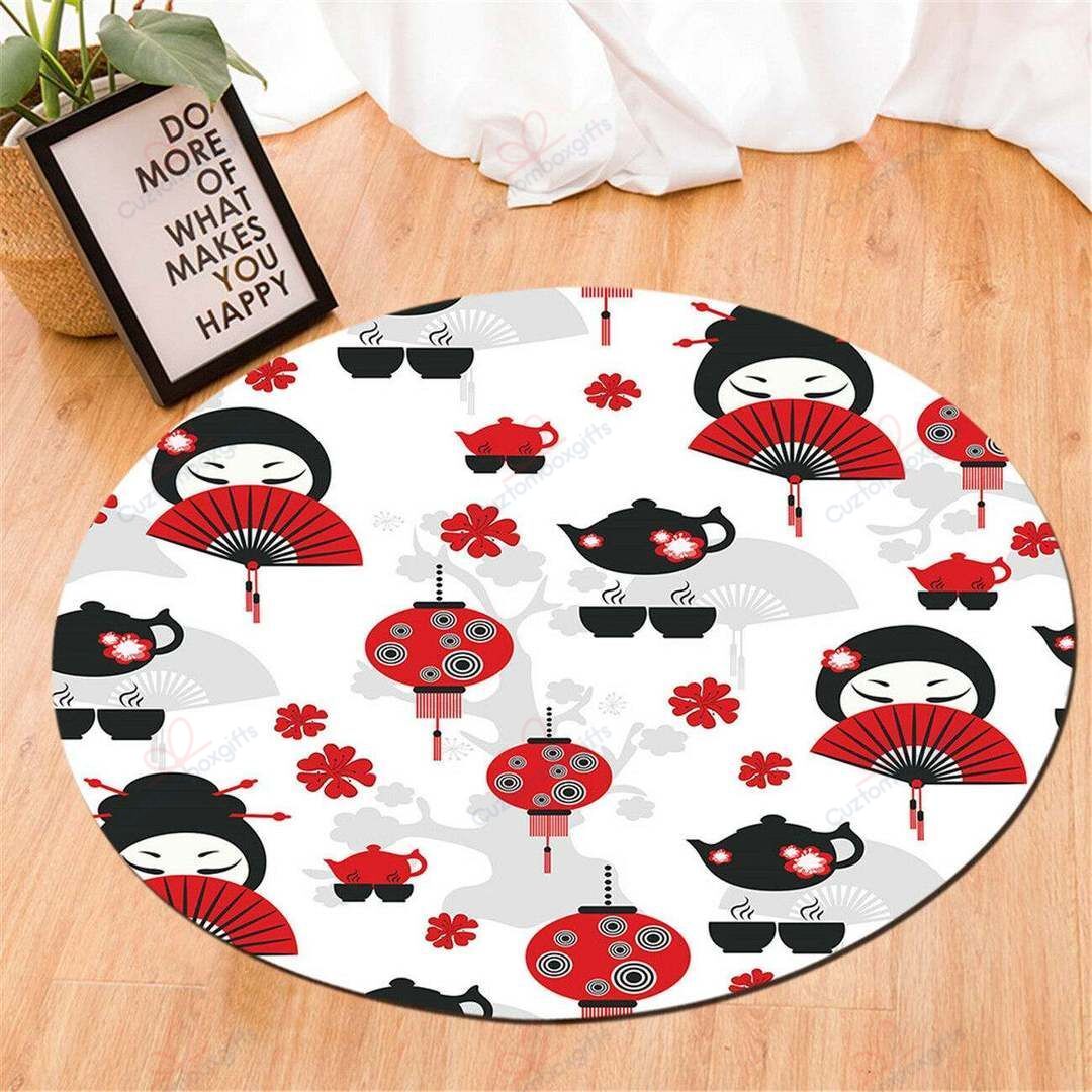 Japanese Style Round Carpet Floor Rug Living Room Bedroom Decor Round Area Rug Carpet Japanese Style Round Carpet Floor Rug Living Room Bedroom Decor Round Area Rug Carpet