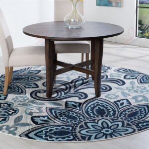 Jasmine Round Carpet Floor Rug Living Room Bedroom Decor Round Area Rug Carpet
